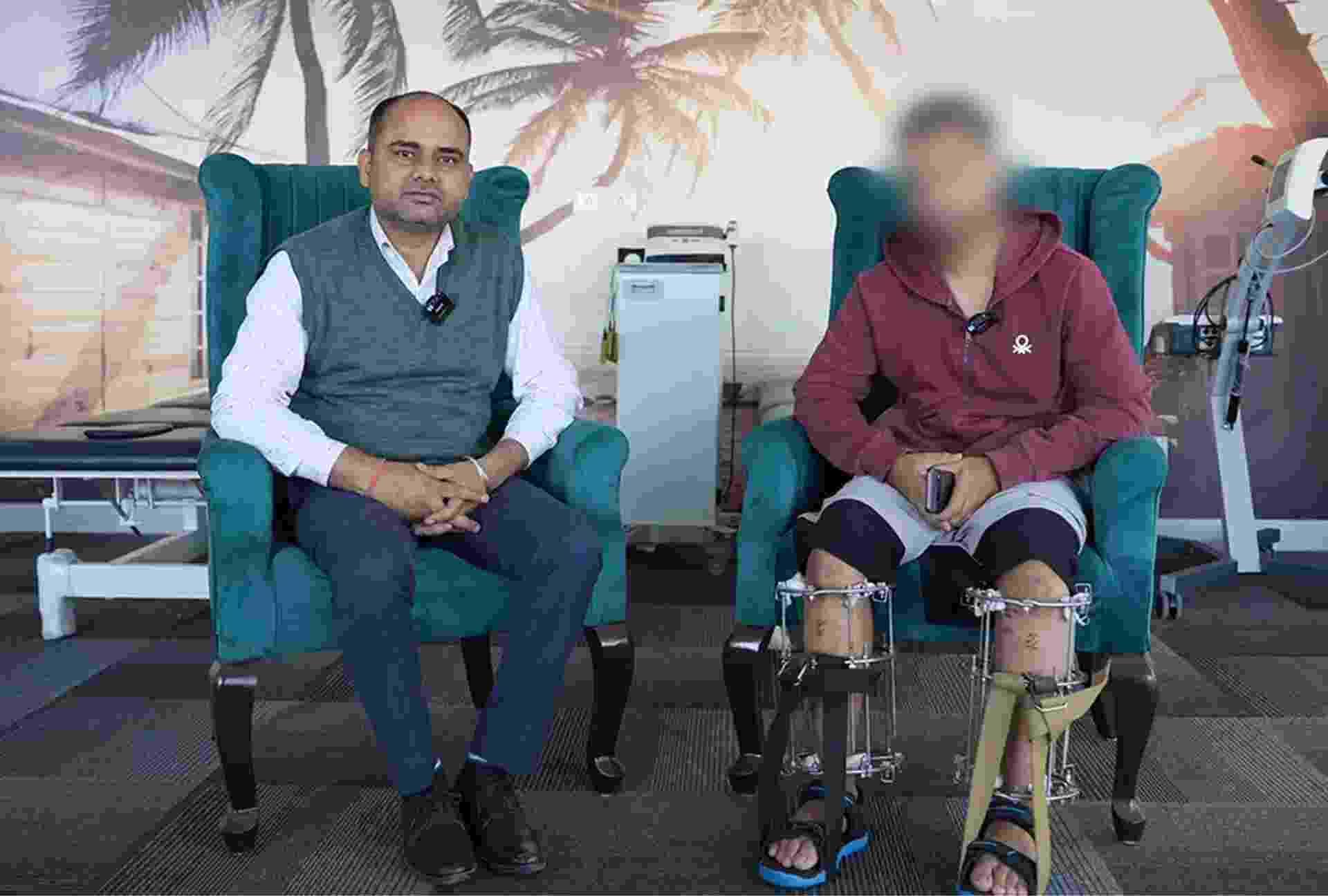 Post-operative rehabilitation session for height increase surgery patients