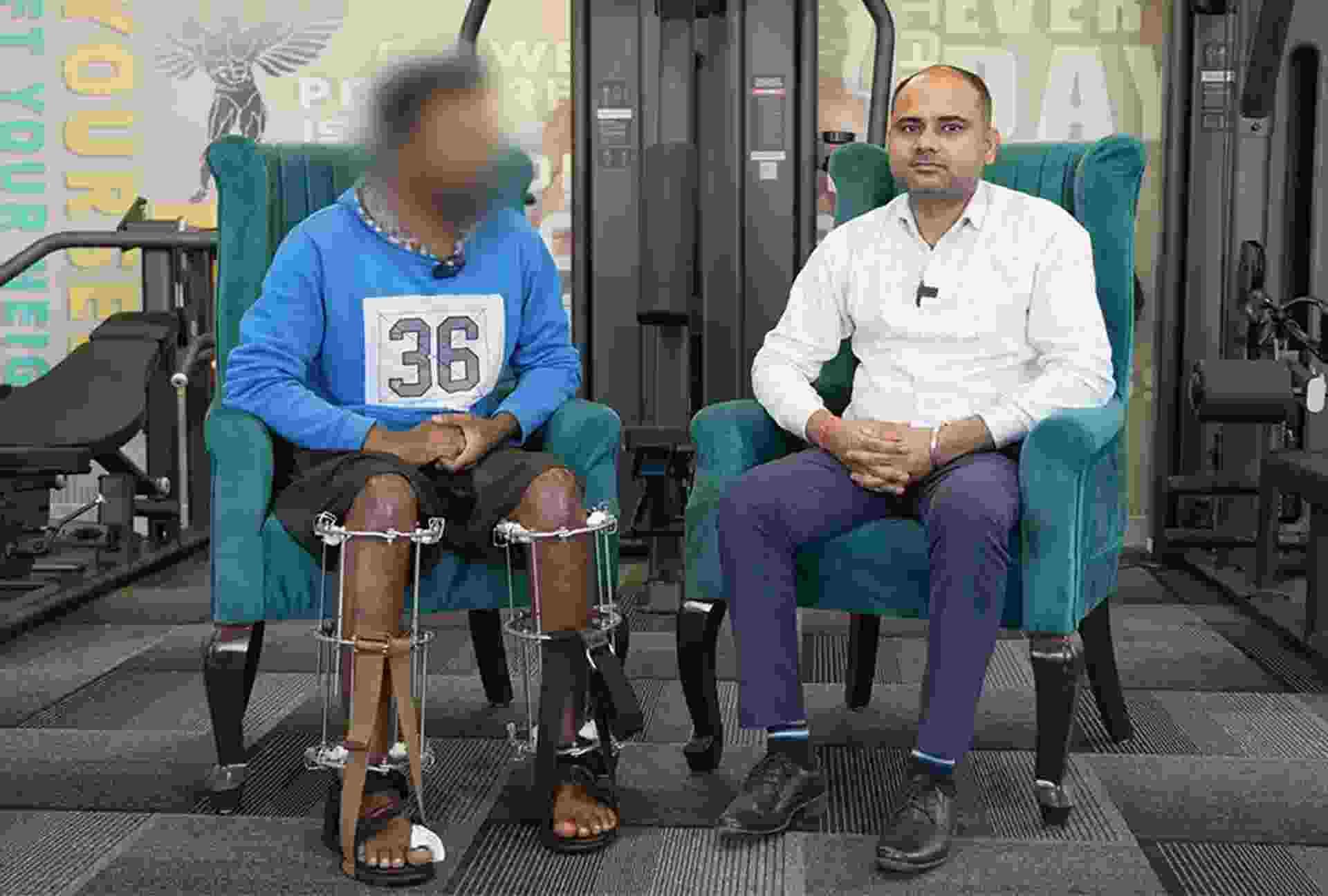 Expert orthopedic surgeon discussing limb lengthening methods in India